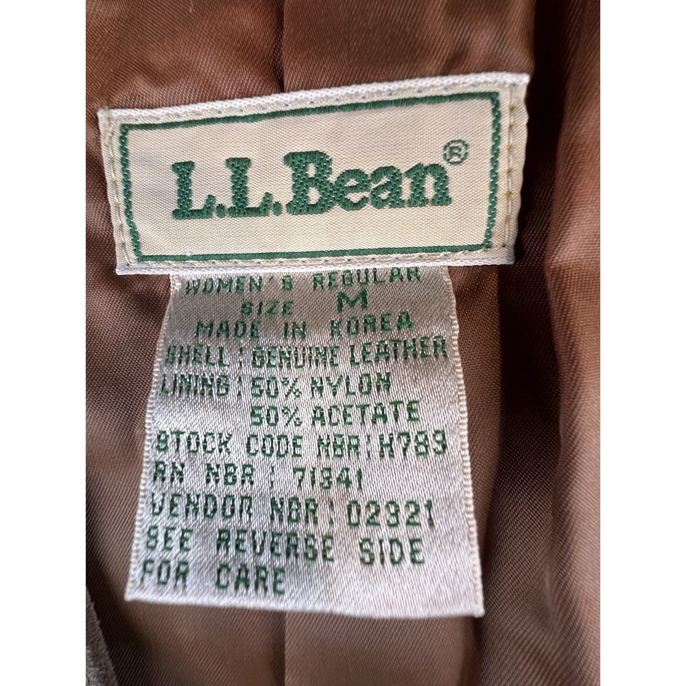 VINTAGE 80's 90s LL Bean Vest Womens M  Brown Suede Waistcoat Old Money Leather - Picture 6 of 6